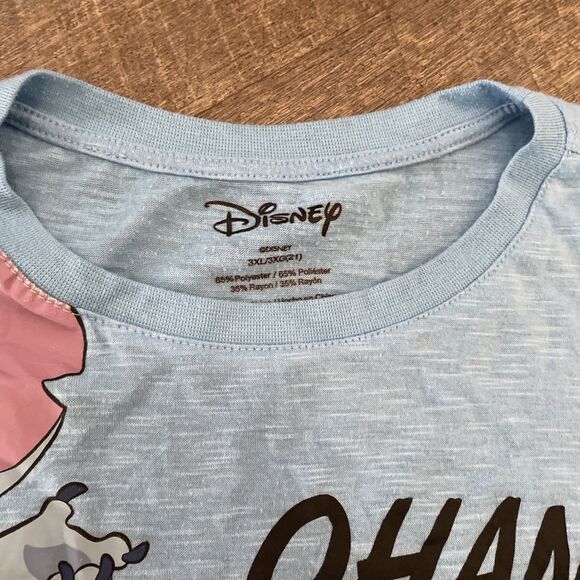 Disney Stitch Shirt Top Size 3xl color Blue OHANA - Picture 5 of 6